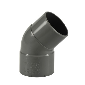 Martens bocht 45° PVC grijs 1x lijmverbinding 50x50 mm