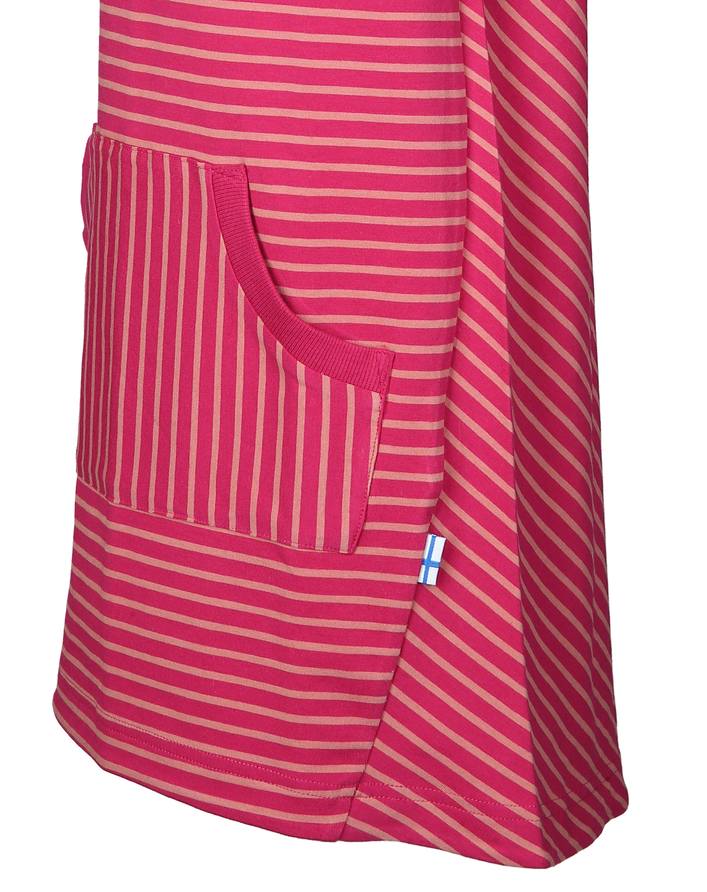 Kurzarmkleid KEIDAS gestreift in raspberry