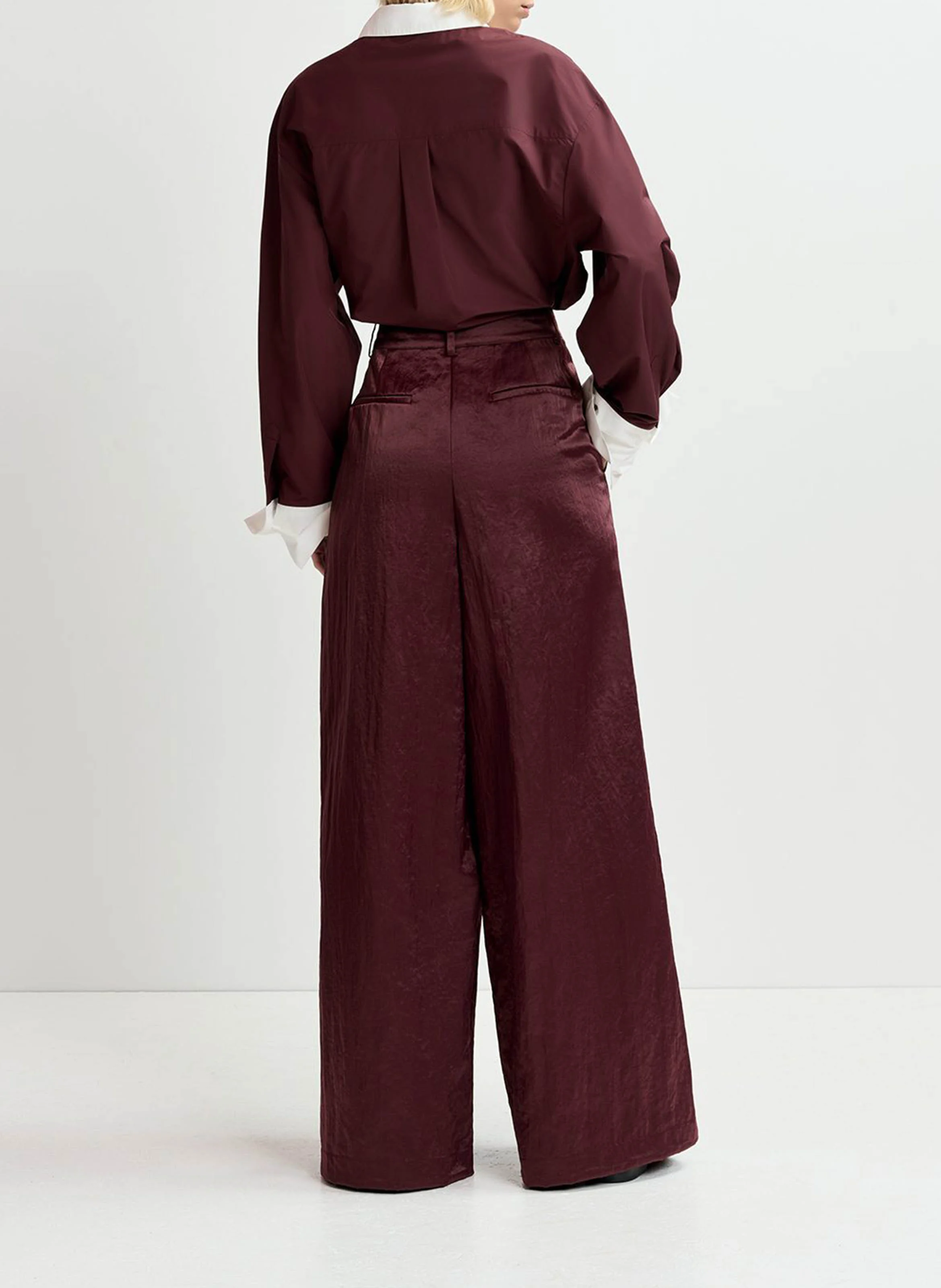 GAZPACHO - Pantalon large satiné | Rouge