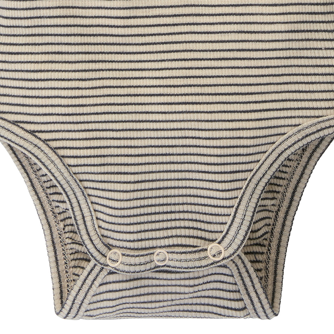 Topomini Pure Collection Baby Wolle-Seide Body mit langen Ärmeln dunkelblau / beige