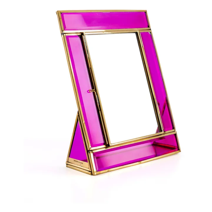 Doing Goods Cadre photo en verre et laiton Bonnie | Rose