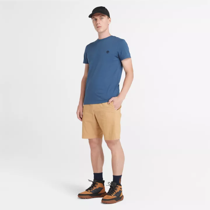 T-shirt à col rond Dunstan River pour homme en bleu marine