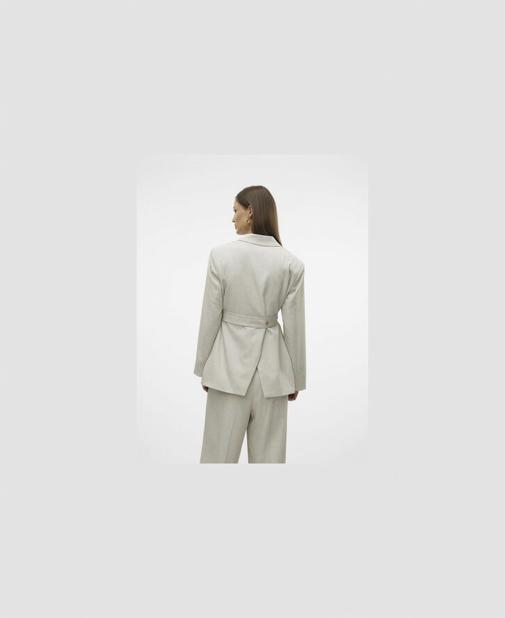Vero Moda VMOMARI LS BELT BLAZER VMA Light grey melange