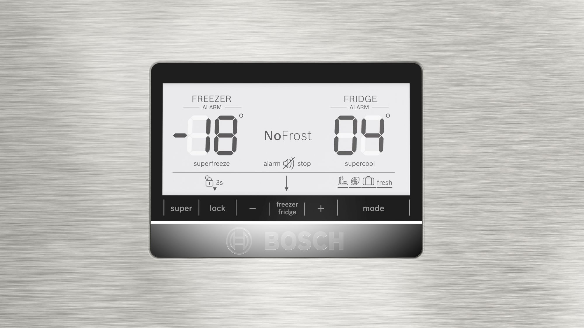 PRODUTO RECONDICIONADO # Refrigerador Combinado Independente Série 6 186 x 86 cm Aço Inoxidável Resistente a Impressões Digitais KGN86AIDR-B