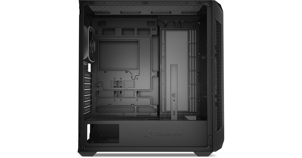 SharkoonAK5M RGB midi tower behuizing  (Zwart | 2x USB-A | 1x USB-C | RGB | Tempered Glass)
