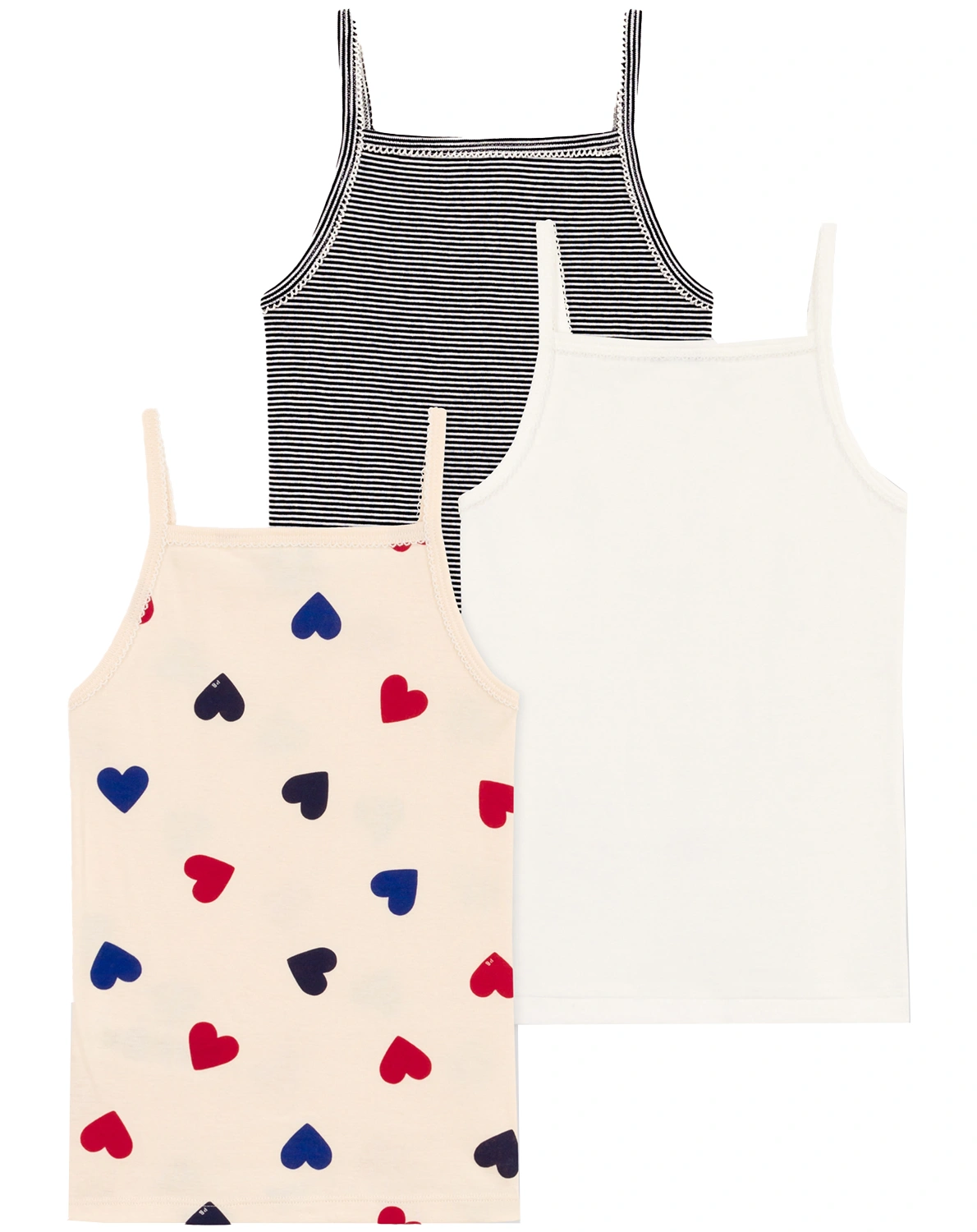 Unterhemd HEARTS & STRIPES 3er Pack in bunt