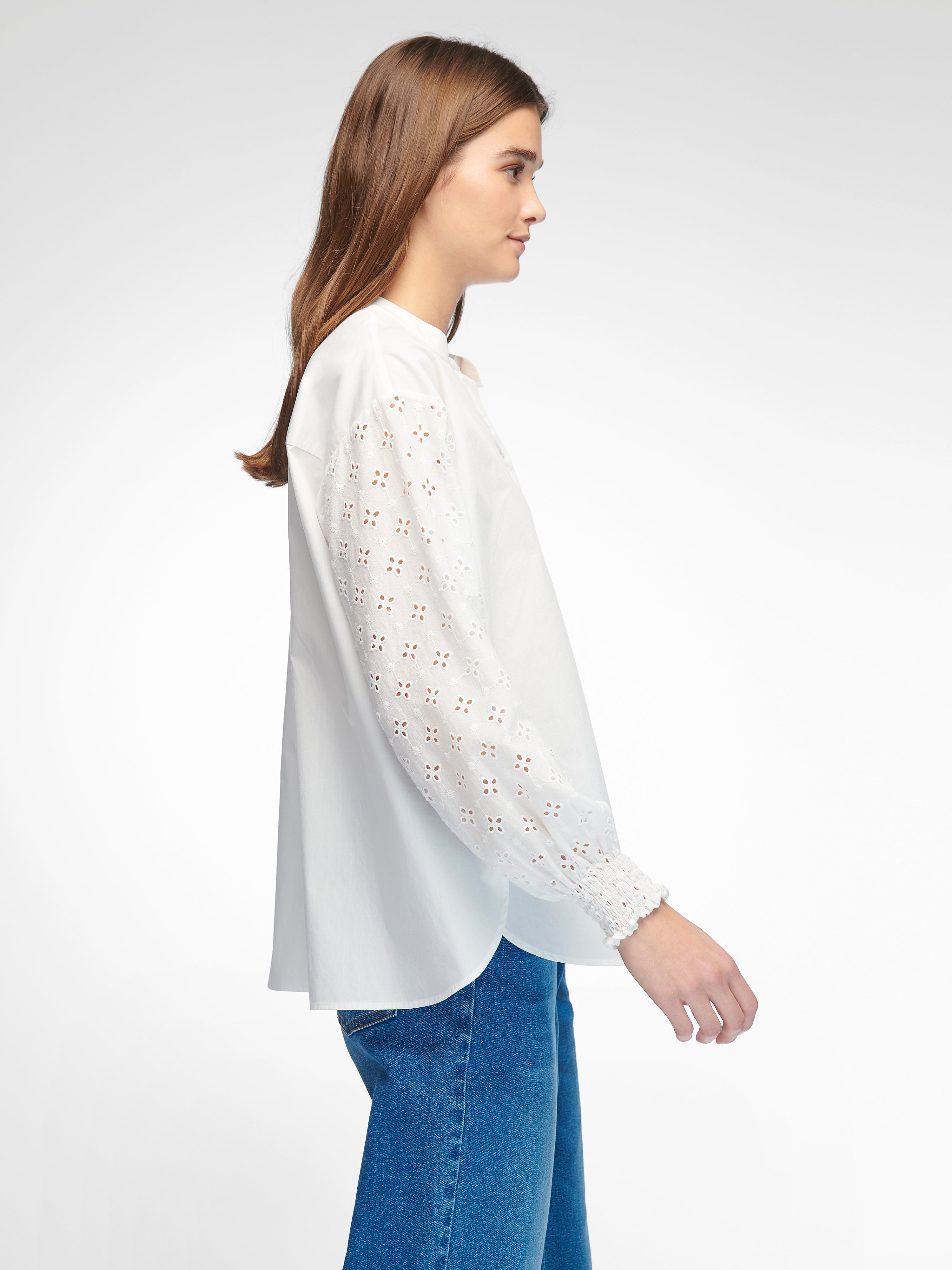 Bluse mit Stehkragen