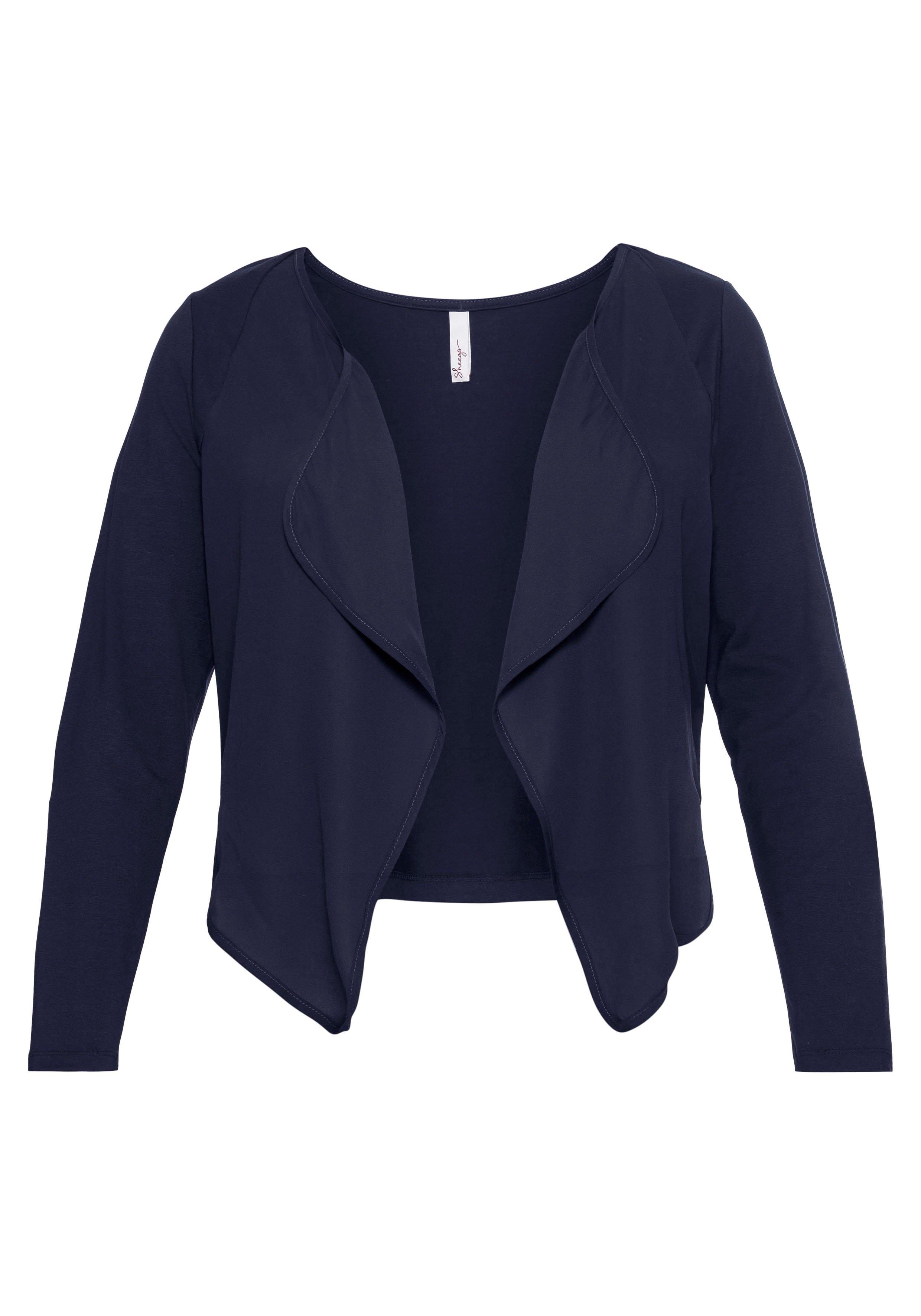 Bolero im Materialmix, mit Zipfelsaum