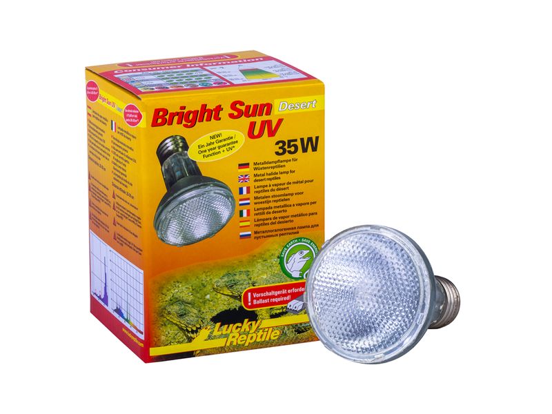 Lucky Reptile Terrarienlampe Bright Sun UV Desert 35 W Metalldampflampe E27