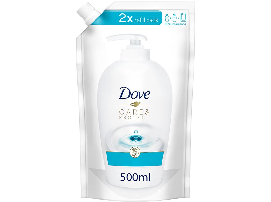 SABONETE DOVE LÍQUIDO PROTECT&CARE RECARGA 500ML