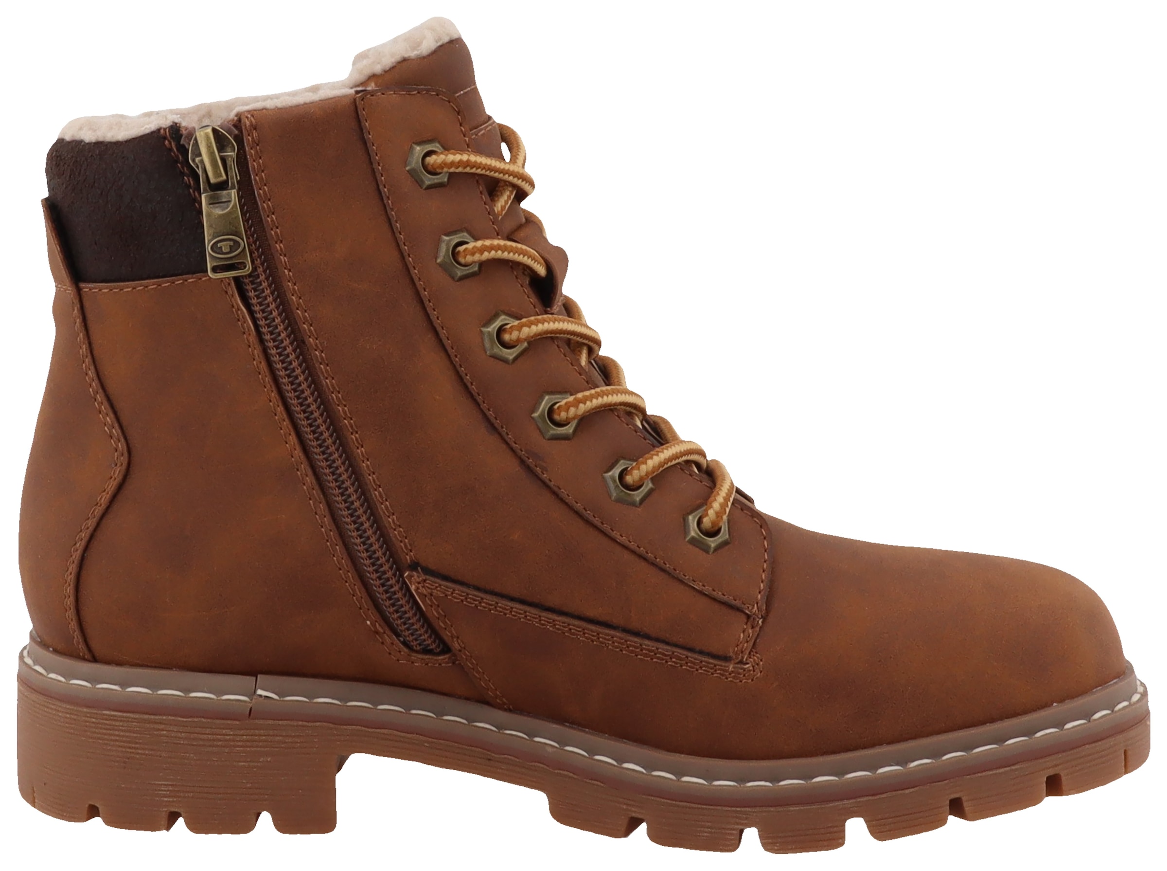 TOM TAILOR Winterboots  , Blockabsatz, Winterstiefelette, Schnürboots mit Logoprägung