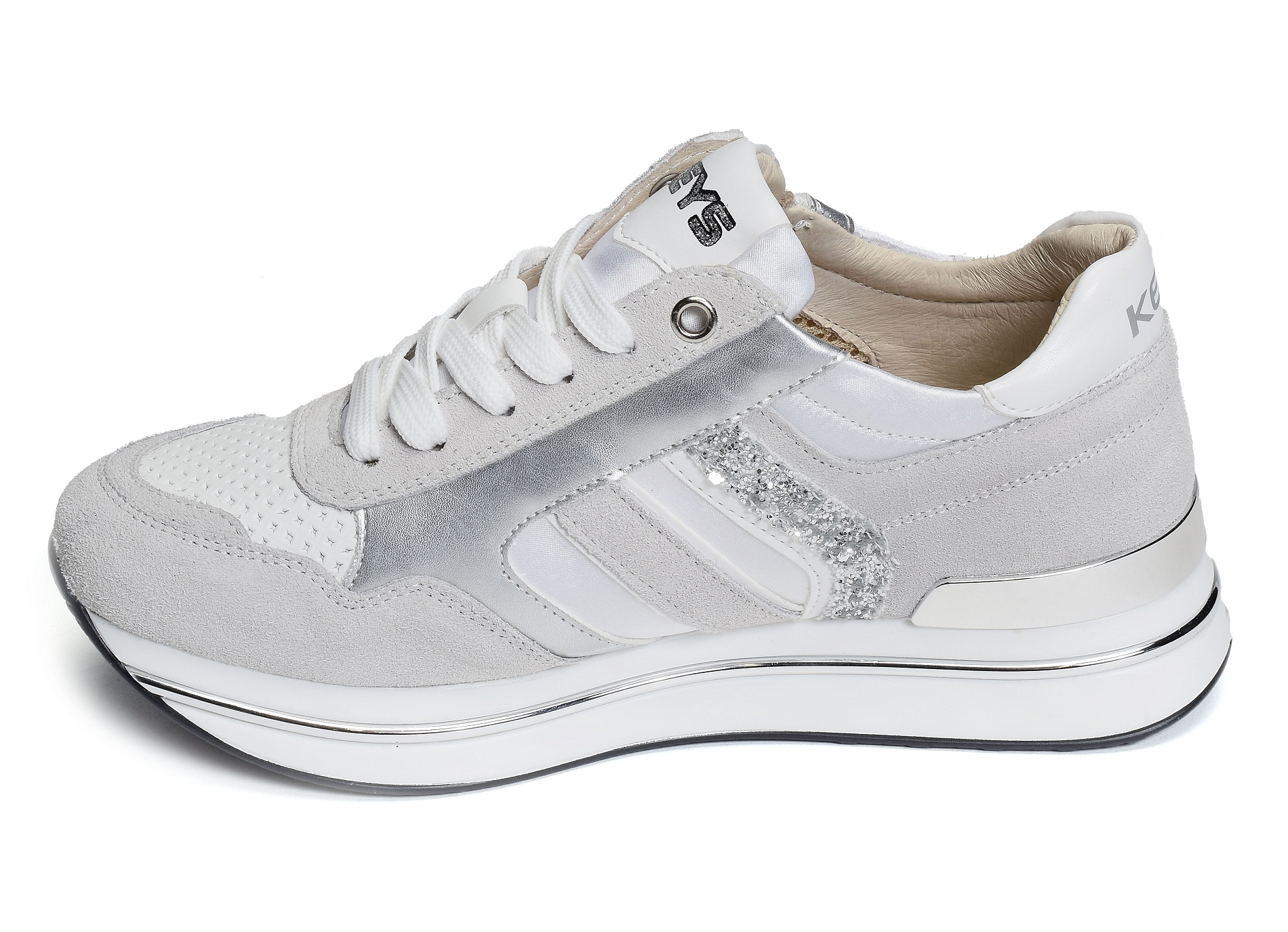 Flange blanc argent