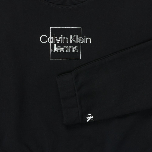Calvin Klein Jeans - METALLIC BOX LOGO SWEATSHIRT - Noir