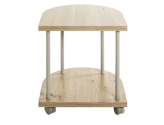 PEGANE - Table de desserte en bois coloris chêne clair et métal color...