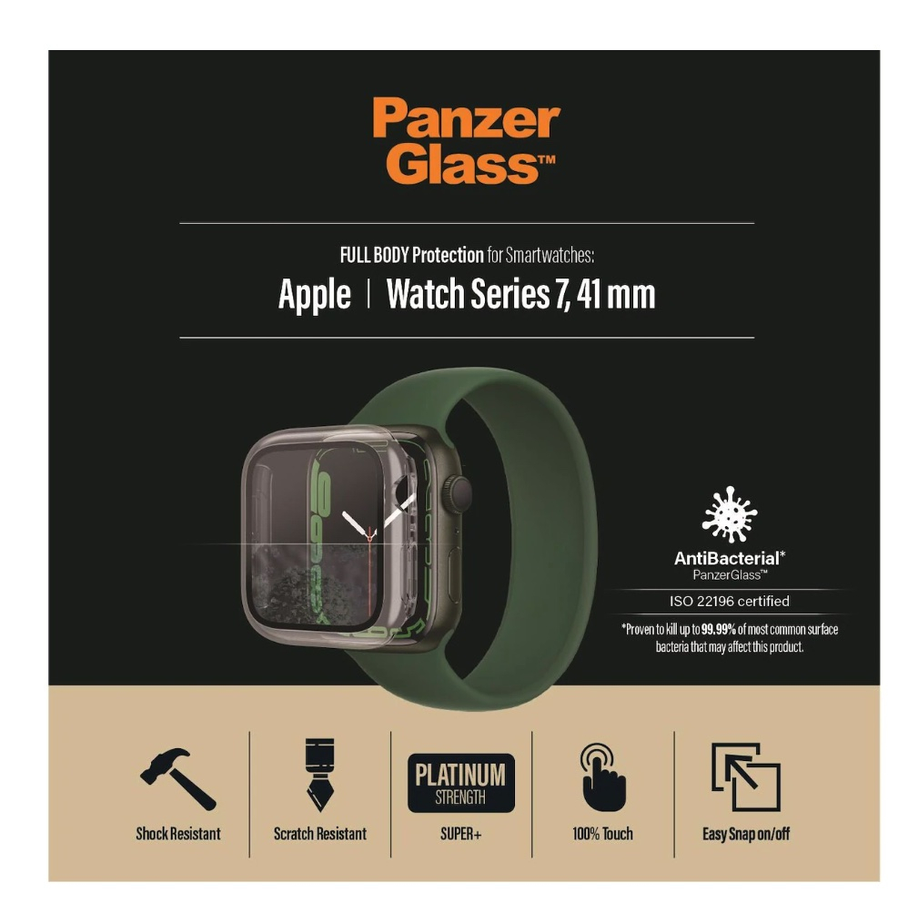Apple Watch (41 mm) Antibakterielle Panzer Glas Displayschutz (3658) - Transparent