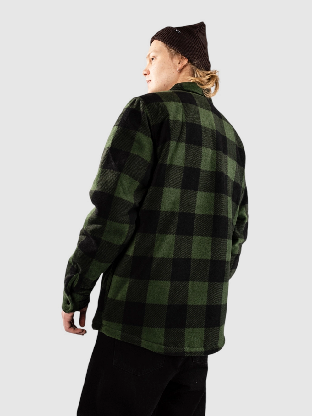 Volcom Bowered Fleece Shirt dark pine