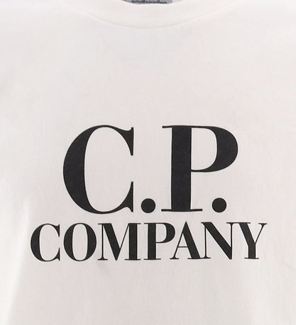 C.P. Company T-Shirt - Gaze White m. Schwarz