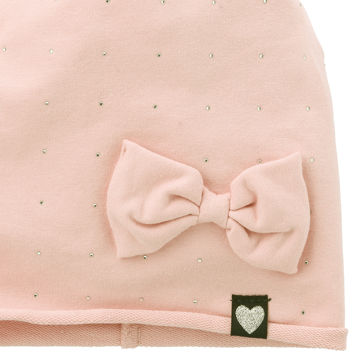 Topolino Mädchen Beanie mit Glitzersteinchen creme
