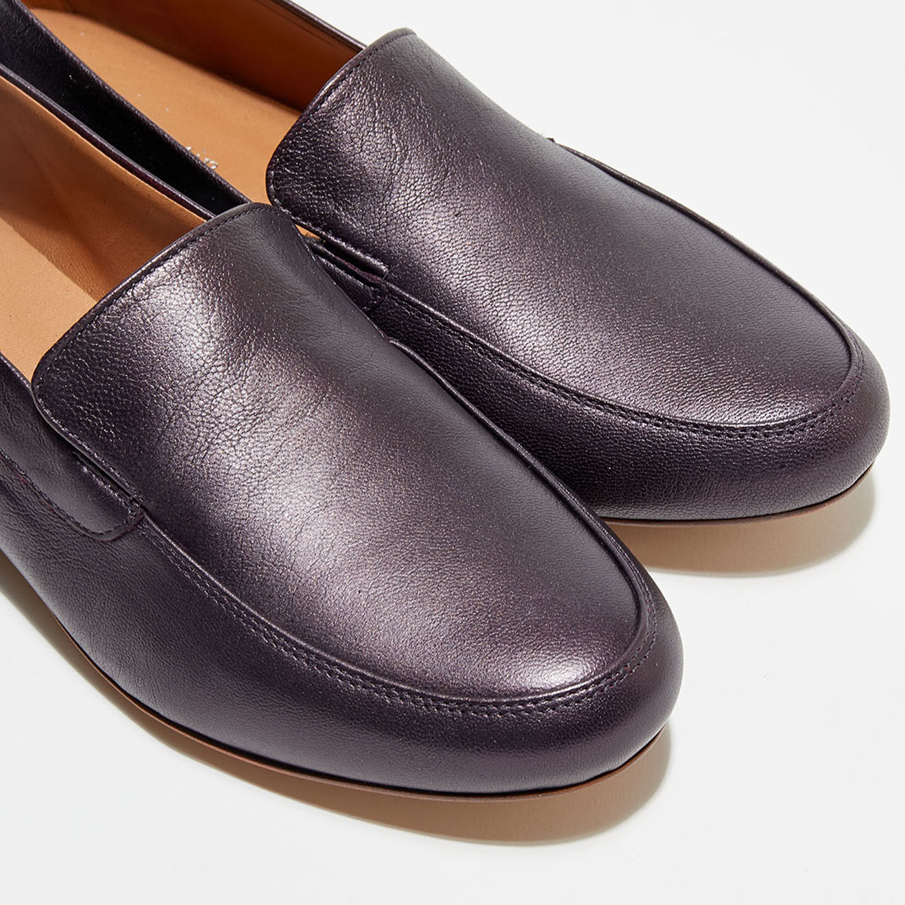 Quartier Latin Mocassins en Cuir Love irisés prune