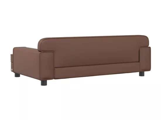 Canapé pour enfants marron 90x53x30 cm similicuir