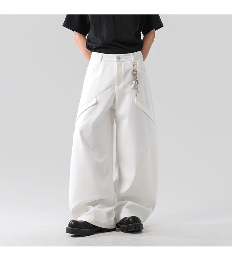 VEAZ - Hoge taille effen wijde broek