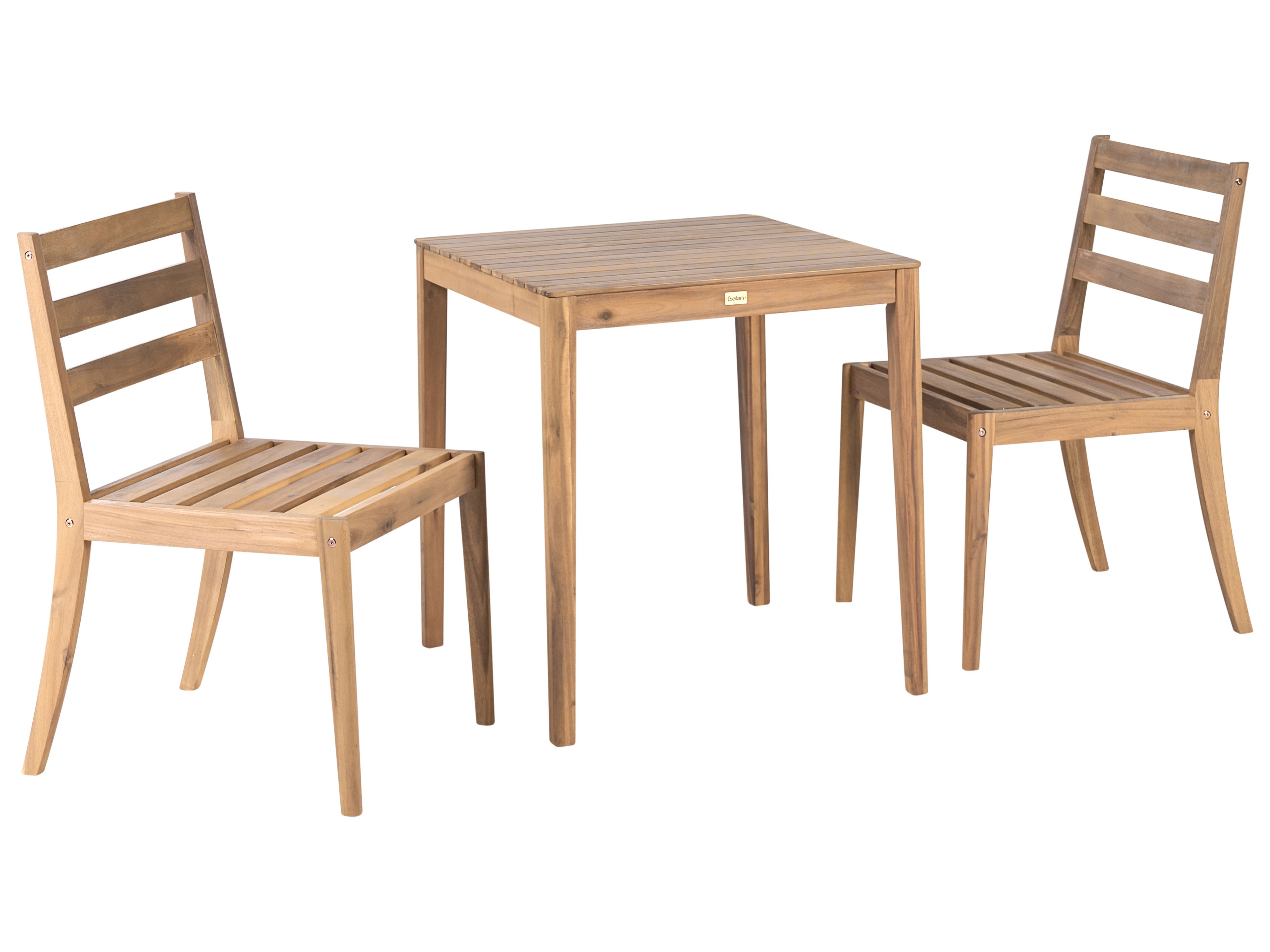 Bistroset CHIOGGIA Gecertificeerd acaciahout Lichtbruin