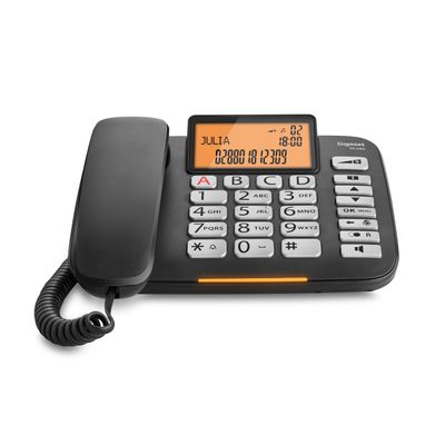 Gigaset DL580 - téléphone filaire - noir