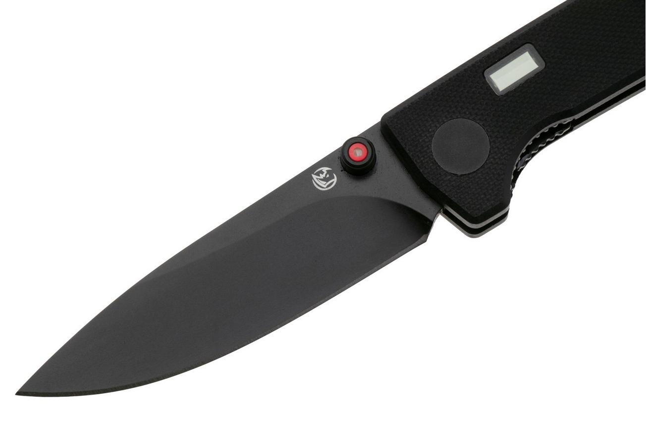 Glow Rhino Fermi FERMI-XG-RG, PVD D2, Black G10 Red Thumbstud, zakmes