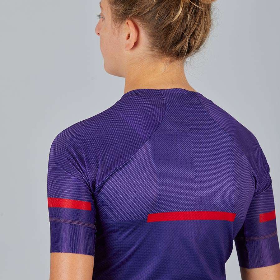 Sportful Evo Fietsshirt Korte Mouwen Paars Dames