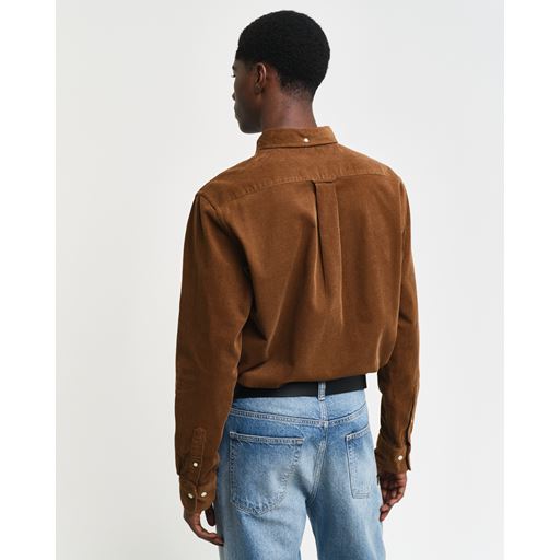GANT Langærmet Fløjlsskjorte, Cacao, L