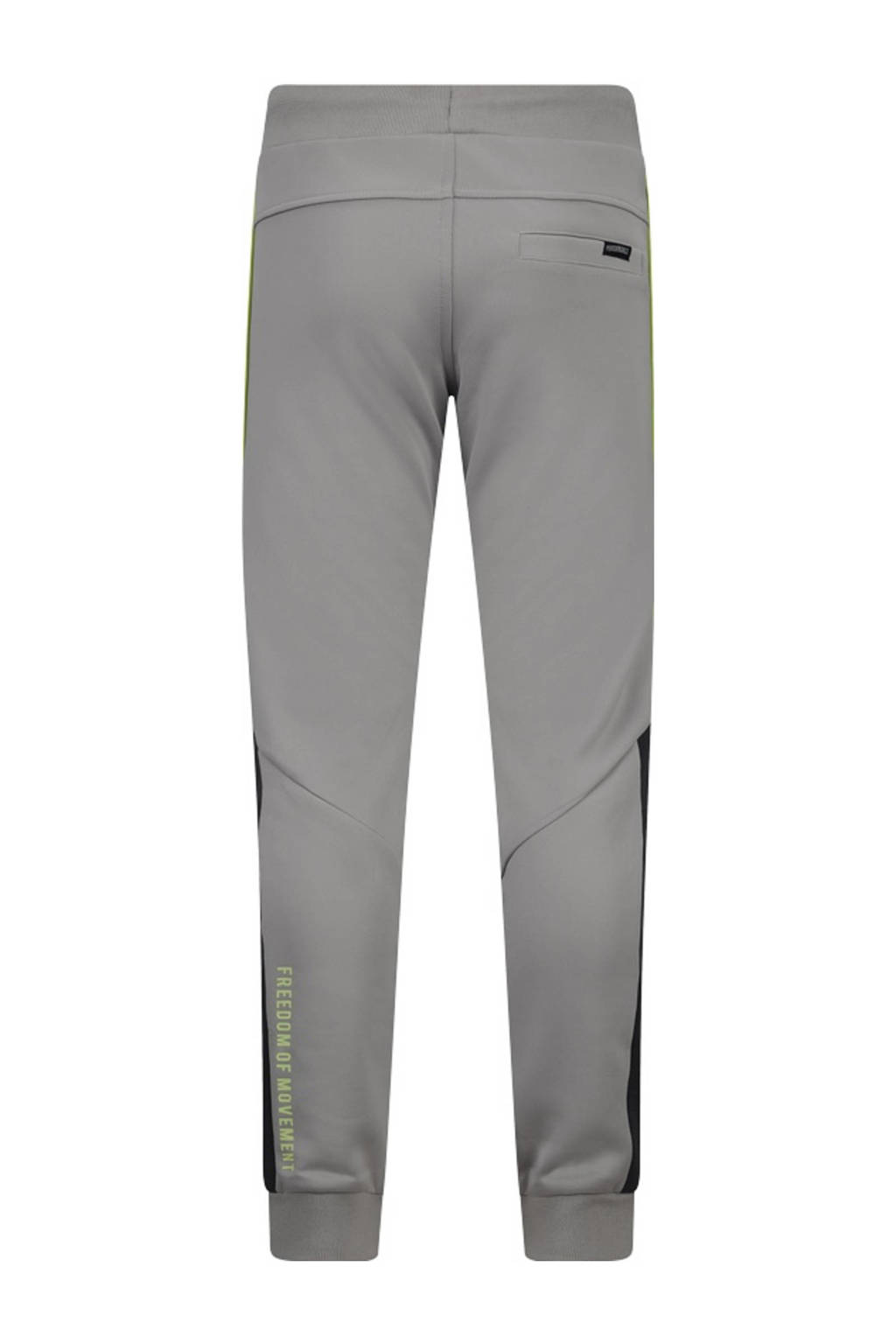 Retour Jeans slim fit joggingbroek Runner met zijstreep lichtgrijs/zwart