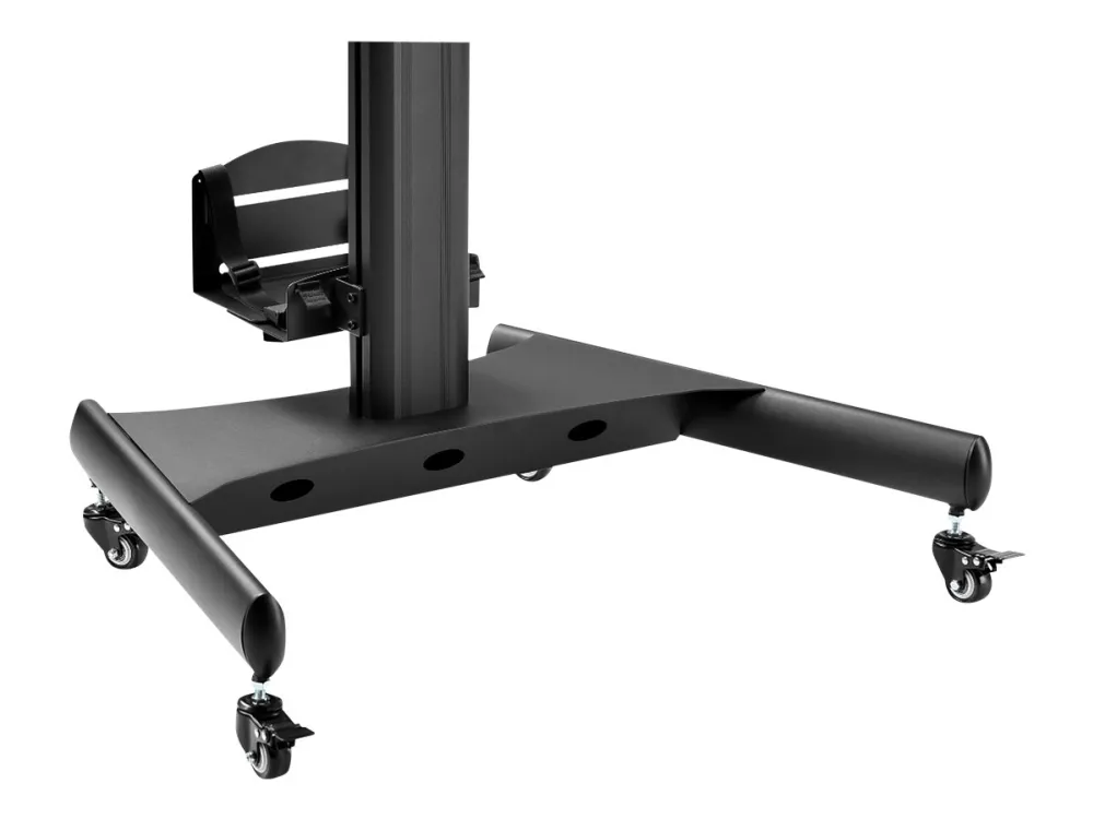 StarTech.com Mobile Workstation Cart with Monitor Mount, CPU/PC Holder, Keyboard Tray, Ergonomic Height Adjustable Desktop Computer Cart, Rolling Mobile Standing Workstation on Wheels - Portable Stand-Up Cart - Vogn med hjul - for LCD-display/PC-udst