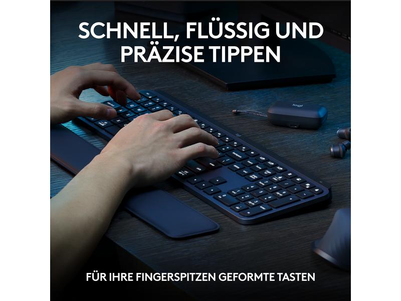 Logitech Tastatur-Maus-Set MX Keys S Combo Komfortables Tastatur- und Maus-Set mit Multi-Device Kopplung und intelligenter Tastaturbeleuchtung