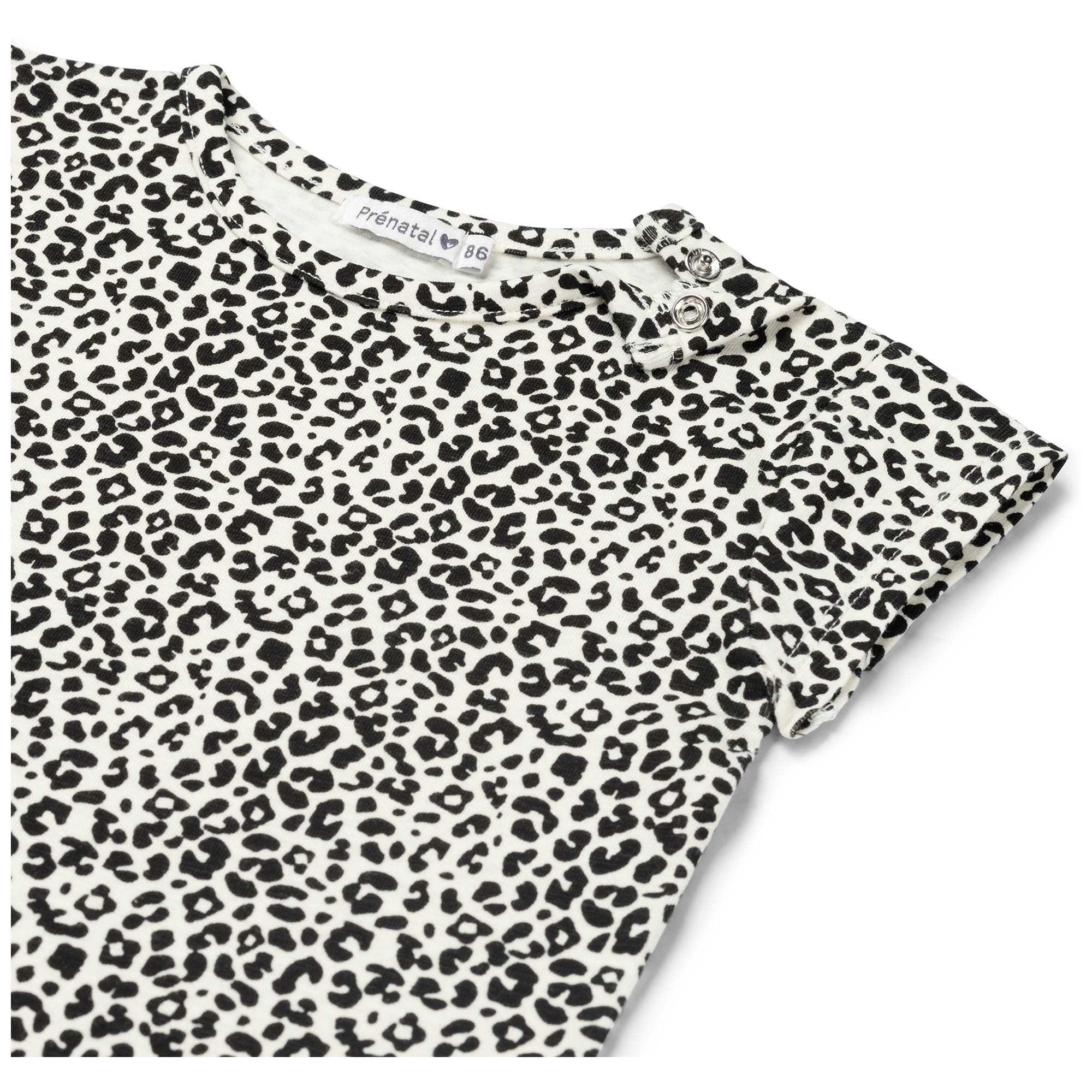 Prénatal baby T-shirt korte mouwen panterprint bruin