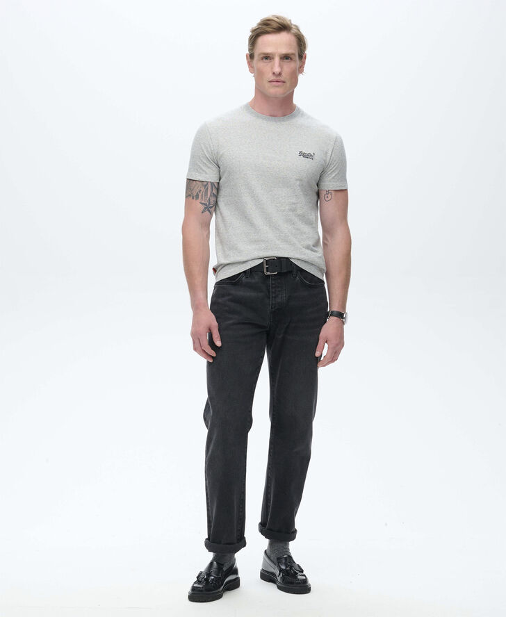 Superdry ESSENTIAL LOGO EMB TEE Light grey grindle feeder