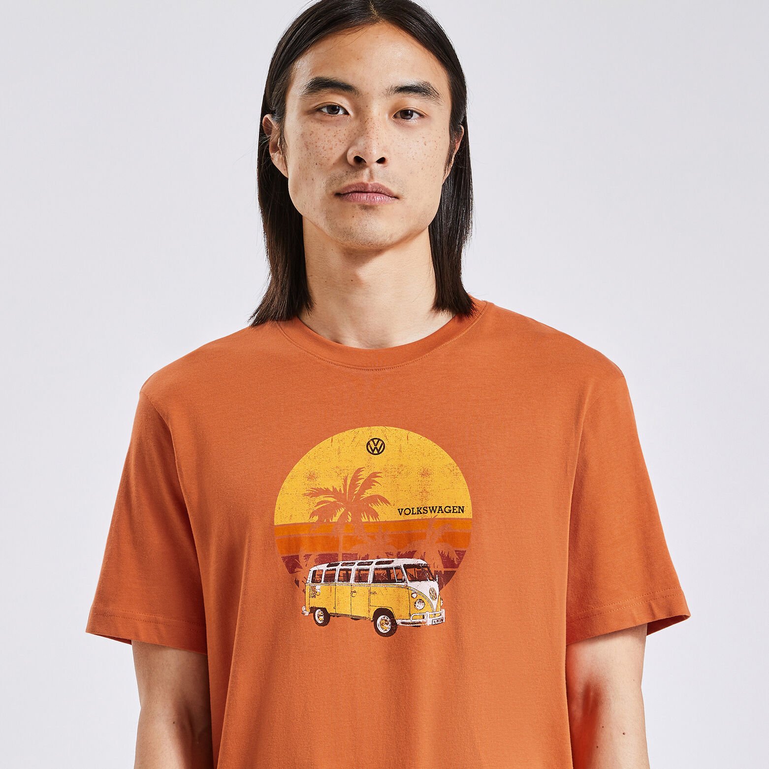 Tee-shirt licence Volkswagen imprimé Orange