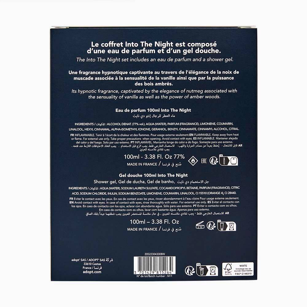 Into the night - Coffret eau de parfum 100ml + gel douche