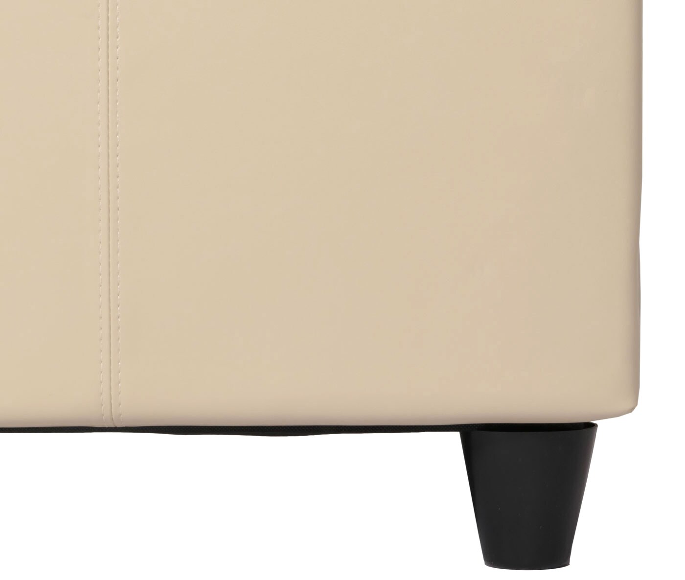 Sitzbank mit Aufbewahrung Arezzo XXL, Leder ~ creme