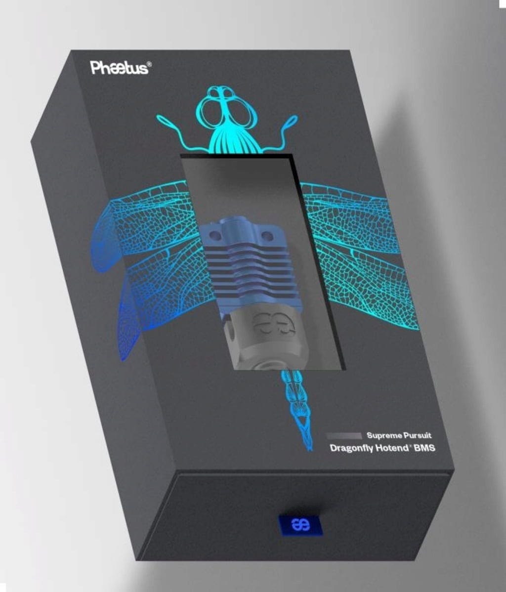 Phaetus  Dragonfly Hotend BMS, Blau    All-Metal Hotend für die gängisten DIY 3D Drucker