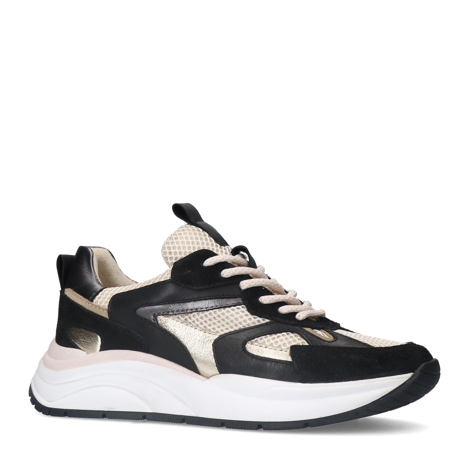 Zwarte leren sneakers