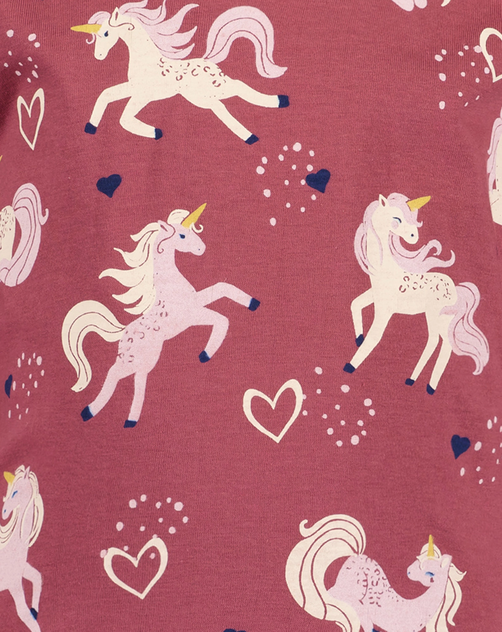 Langarmshirt UNICORN AOP in weinrot
