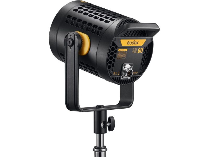 Godox Videoleuchte UL60 Geräuschlos-LED Geräuschlose 60-W-LED-Lampe mit Tageslichttemperatur (5600K), die dank eines speziell entwickelten lüfterlosen Systems eine geräuschlose Kühlung bietet