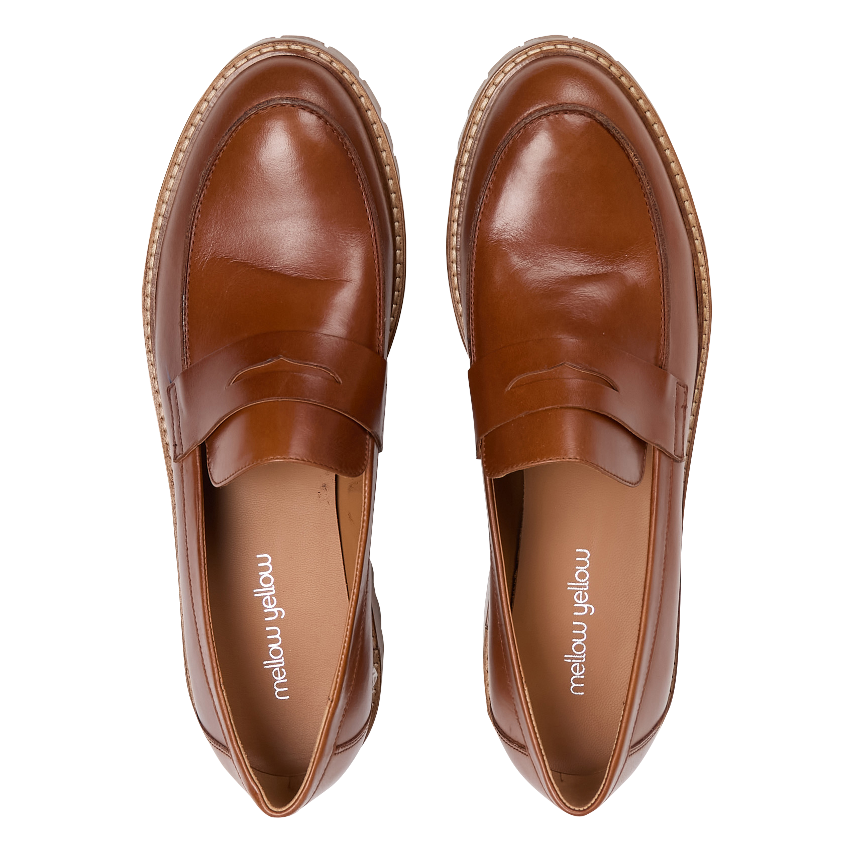AUBREE - Mocassins crantés en cuir| Marron