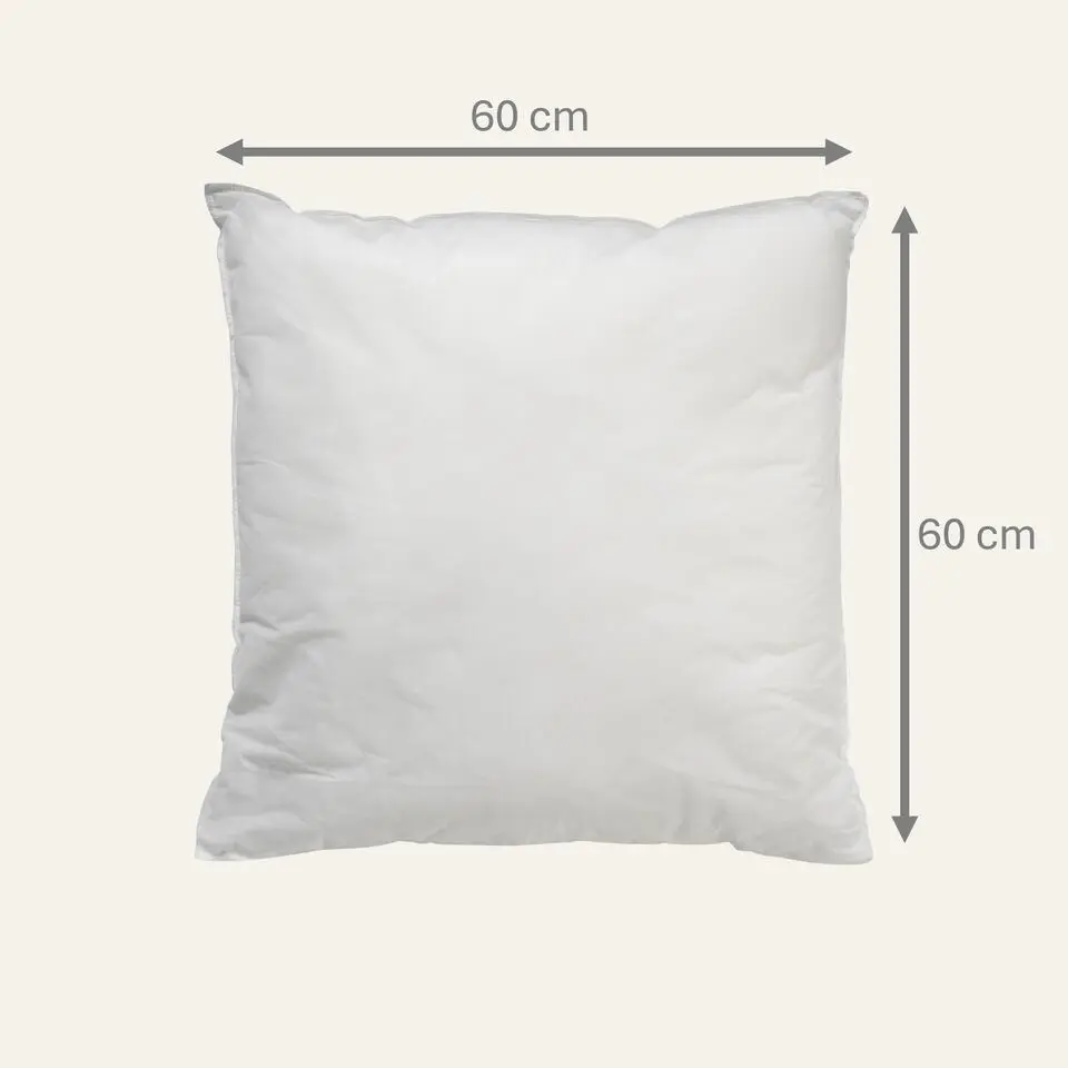 BINNENKUSSEN - kussenvulling 60x60 cm - 100% polyester vulling - 670 gram