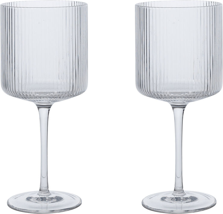 ferm LIVING Ripple Red Wine Glasses - Set of 2 Clear