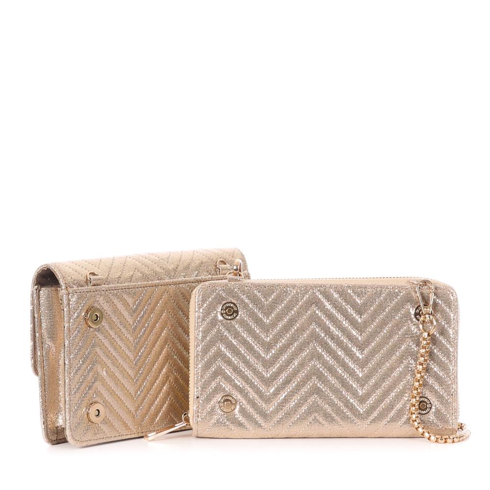 Stella Green Sac à Bandoulière Doré Femme Stella Green Chevron