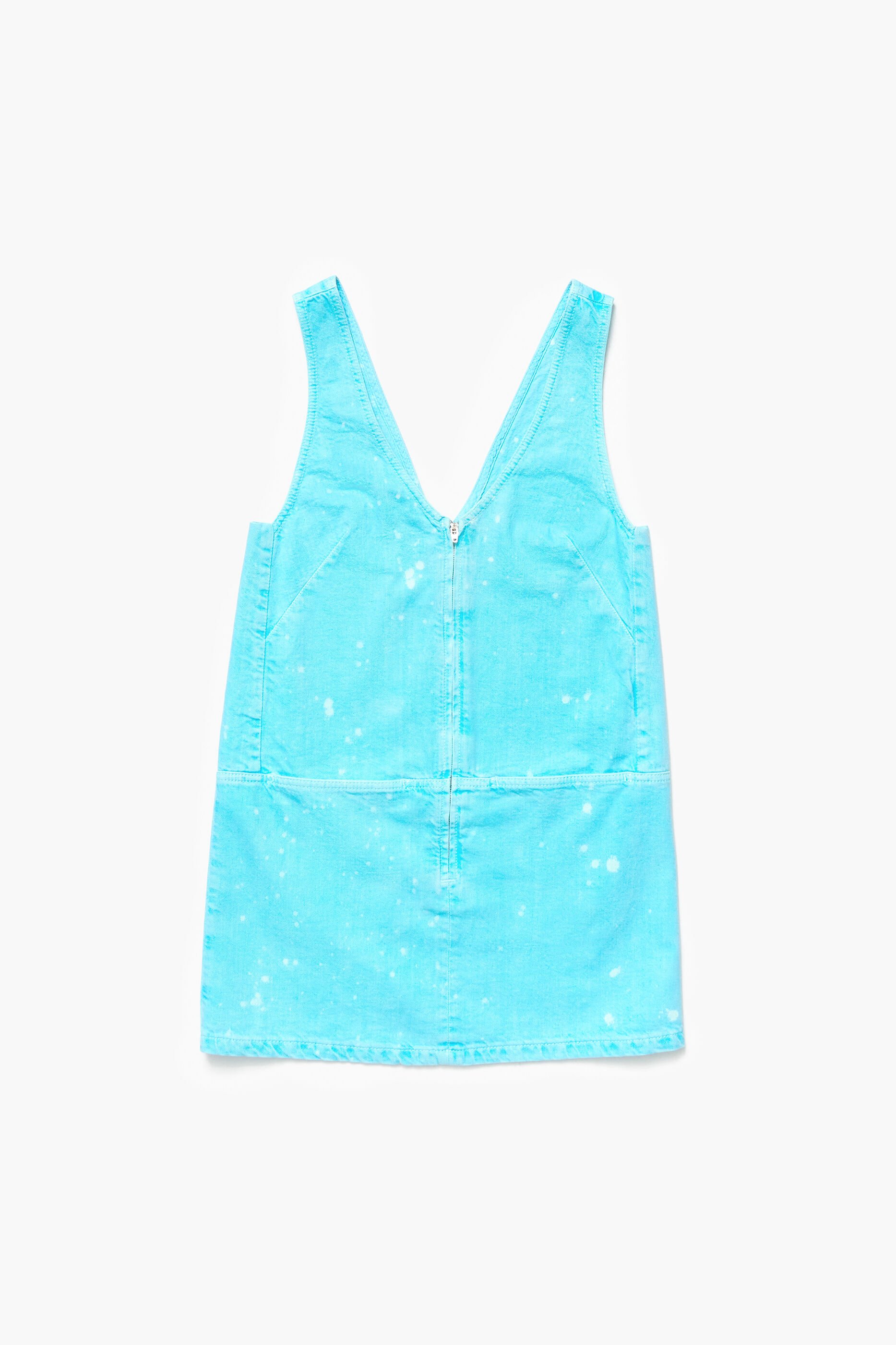 Vestido curto jeans azul turquesa