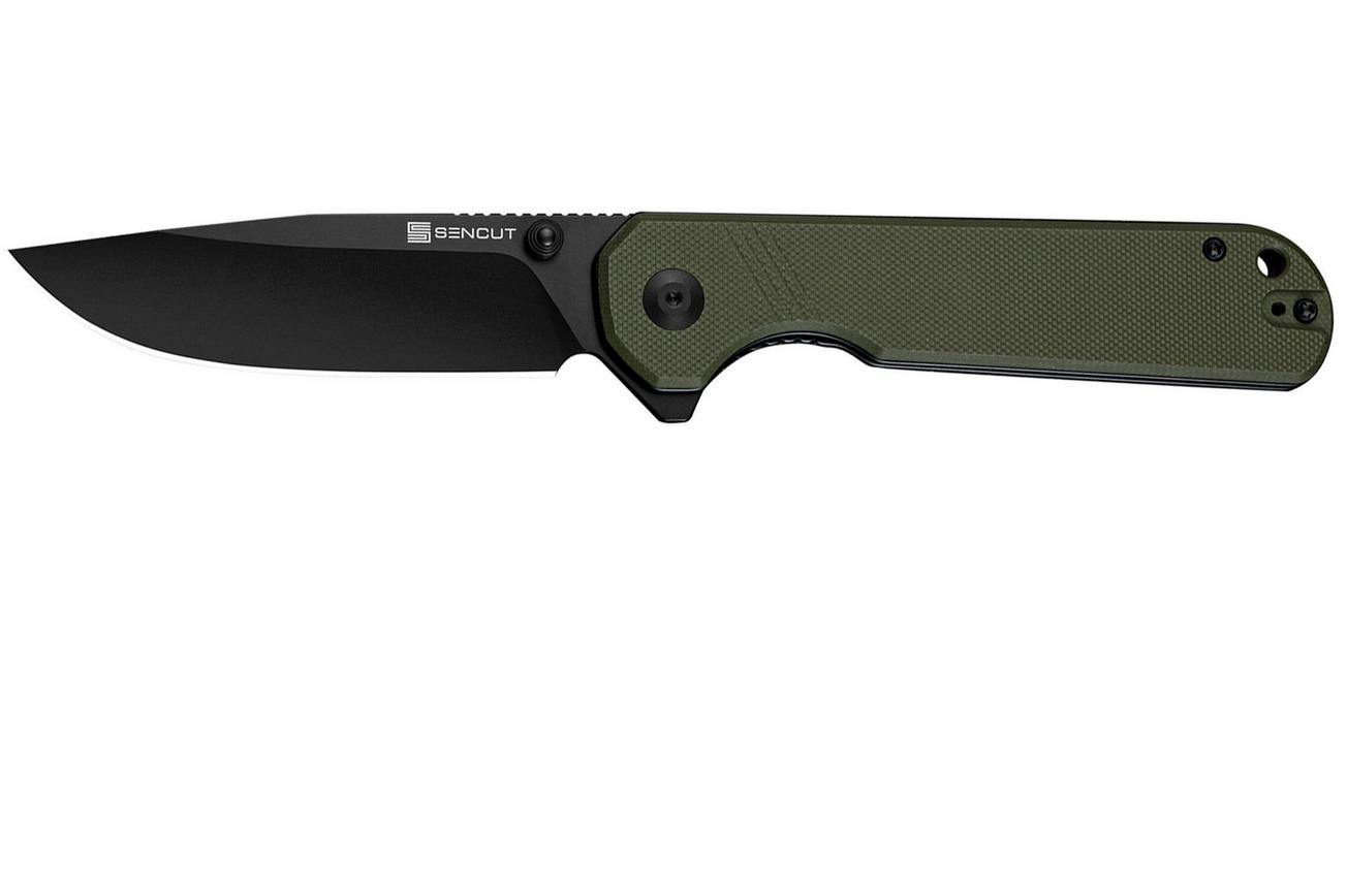 SENCUT Aetheris S24095-2, Black 9Cr18MoV, OD Green G10 zakmes