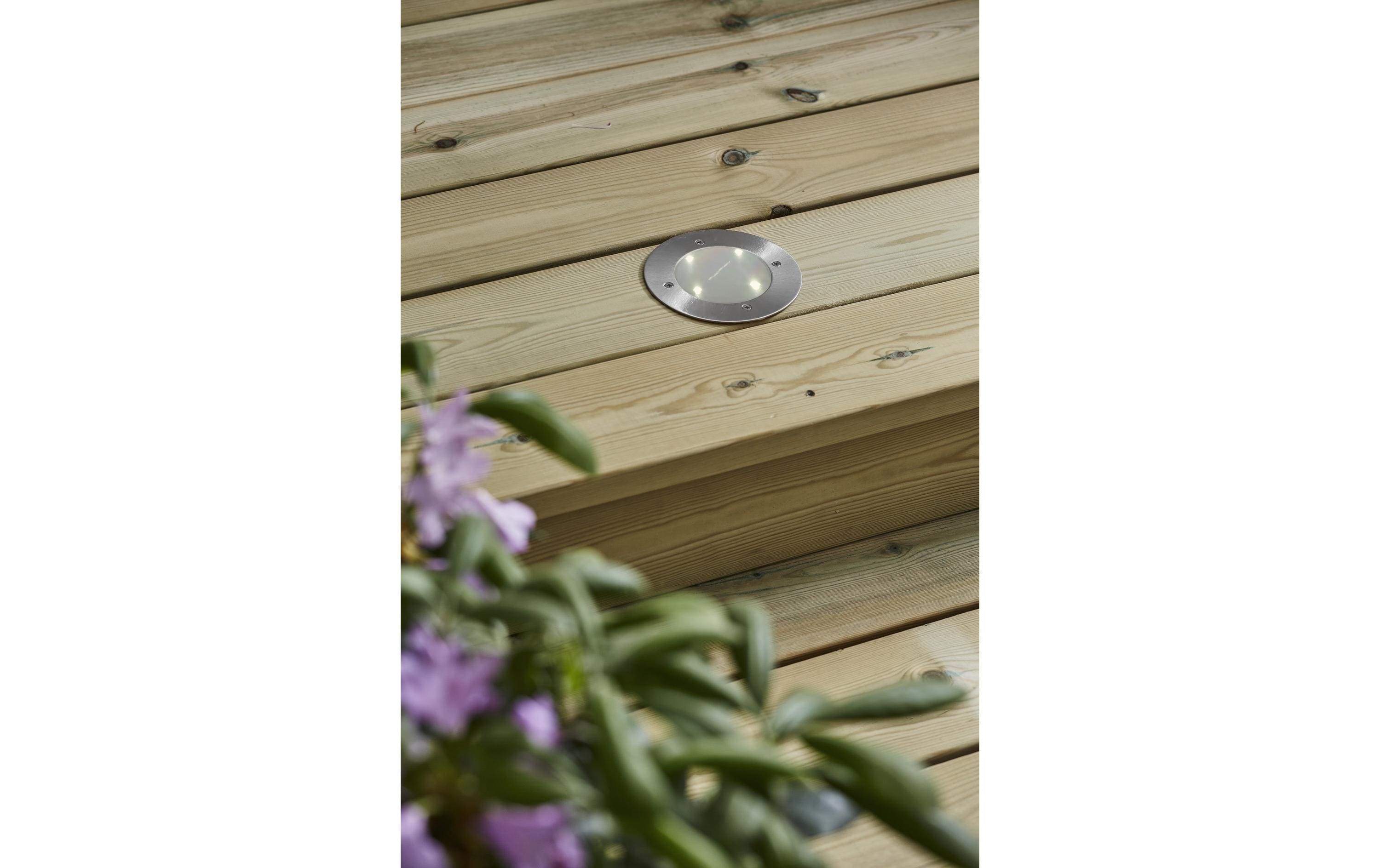Gartenlicht Scheinwerfer Decklight Silber, WarmweissSolargartendekoration