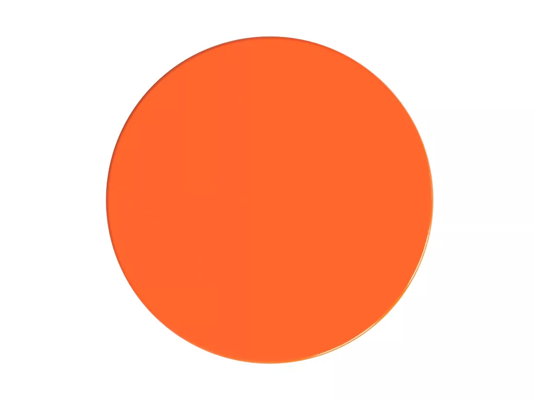 Table d'appoint en métal - Orange - TUVAMI